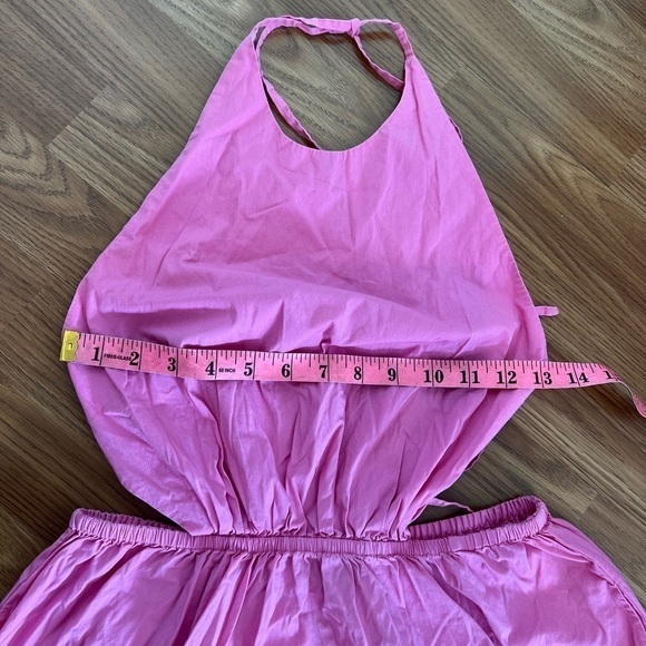 STAUD Apfel Pink Halter Cutout Sleeveless Maxi Dress - Picture 10 of 16